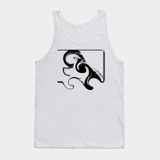 Calligraphy waves Tank Top